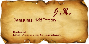 Jagyugy Márton névjegykártya